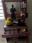 Dressing Table with Mirror and Drawers - 2