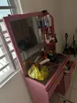Dressing Table with Mirror and Drawers - 4