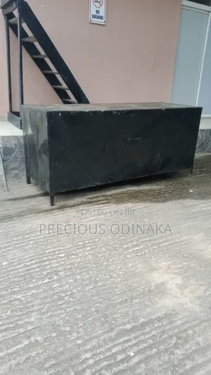 Fabricated Iron Table with Cupboard