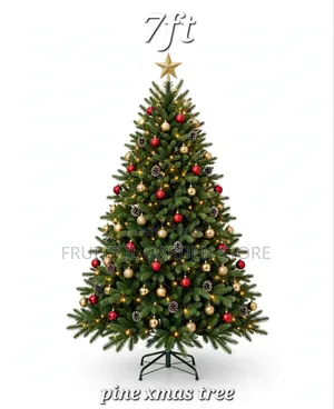 Decorated Pine Christmas Tree
