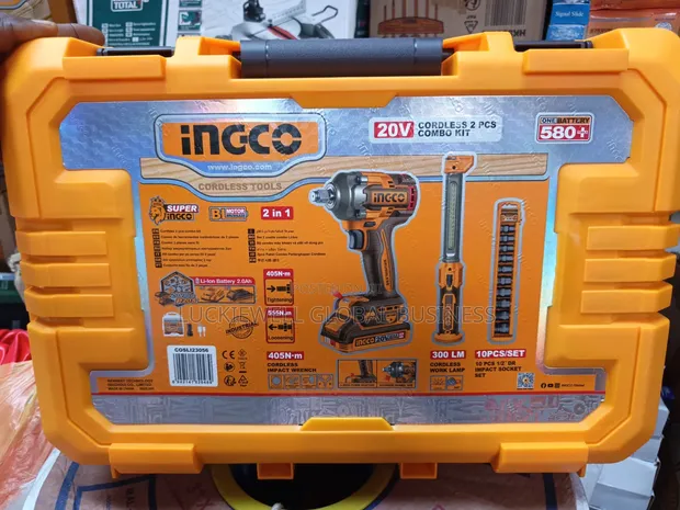 INGCO 20V Cordless Impact Wrench Combo Kit (2pcs) - 1