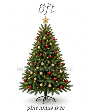 Decorated Pine Christmas Tree