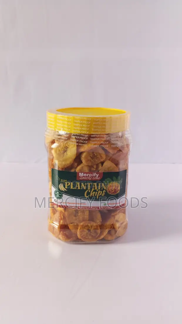 Mercify Foods Plantain Chips - 1.5L Jar - 1