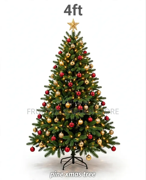 Decorated Pine Christmas Tree - 1