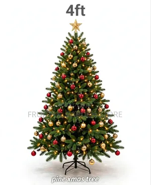Decorated Pine Christmas Tree