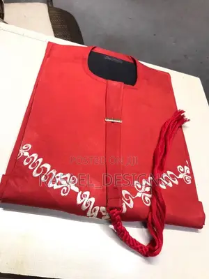 Ace Couture Jalabiya Mai Girma Ga Maza Da Mata - Ja