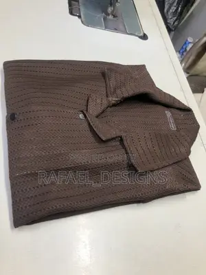 Ace Couture Unisex Brown Classic Fit Net Shirt - XL