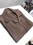 Ace Couture Unisex Brown Classic Fit Net Shirt - XL - 2