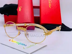 Cartier Vintage Round Metal Frame Glasses - Wide Full-Rim Eyewear