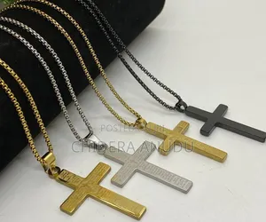 Stainless Steel Cross Chain Necklace