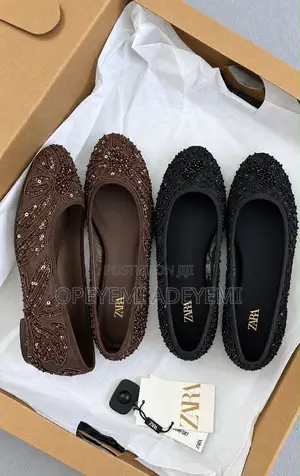Takalmi Ballerina na Zara - Baki & Brown