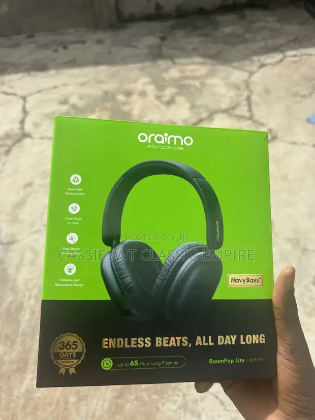 Oraimo Bop Lite Headphones - Black - 1