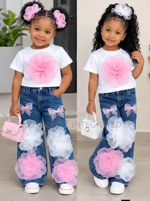 The Children's Place Pink Top Denim Set - Ga Yara Mata