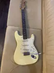White Fender Stratocaster Electric Guitar - 3