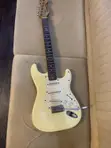 White Fender Stratocaster Electric Guitar - 4