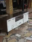 TV Stand Mai Tsawon 5ft Mai Leda da Kabad - Brown - 2