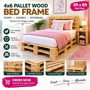 Home Interiors 4x6 Single Pallet Bed Frame