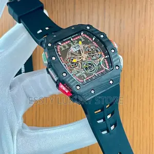 Luxury Richard Mille Automatic Rubber Strap Watch