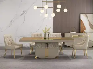 Oval Dining Table & Chairs - Light Luxury Slate