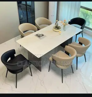 Luxury Rock Slab Dining Table & Chairs Set (Mutanen 6)