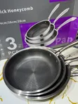3-Piece Non-Stick Honeycomb Pan Set - 2