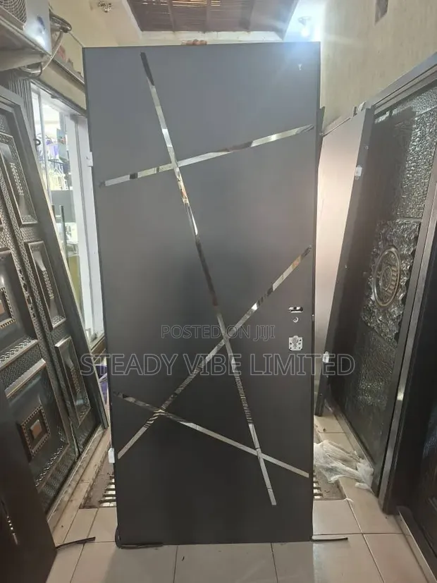 Brand New Steel Security Door - Gray - 1