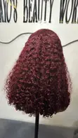 20" SDD Wine Frontal Pixie Curls Wig - 2