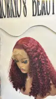 20" SDD Wine Frontal Pixie Curls Wig - 3