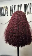 20" SDD Wine Frontal Pixie Curls Wig - 4