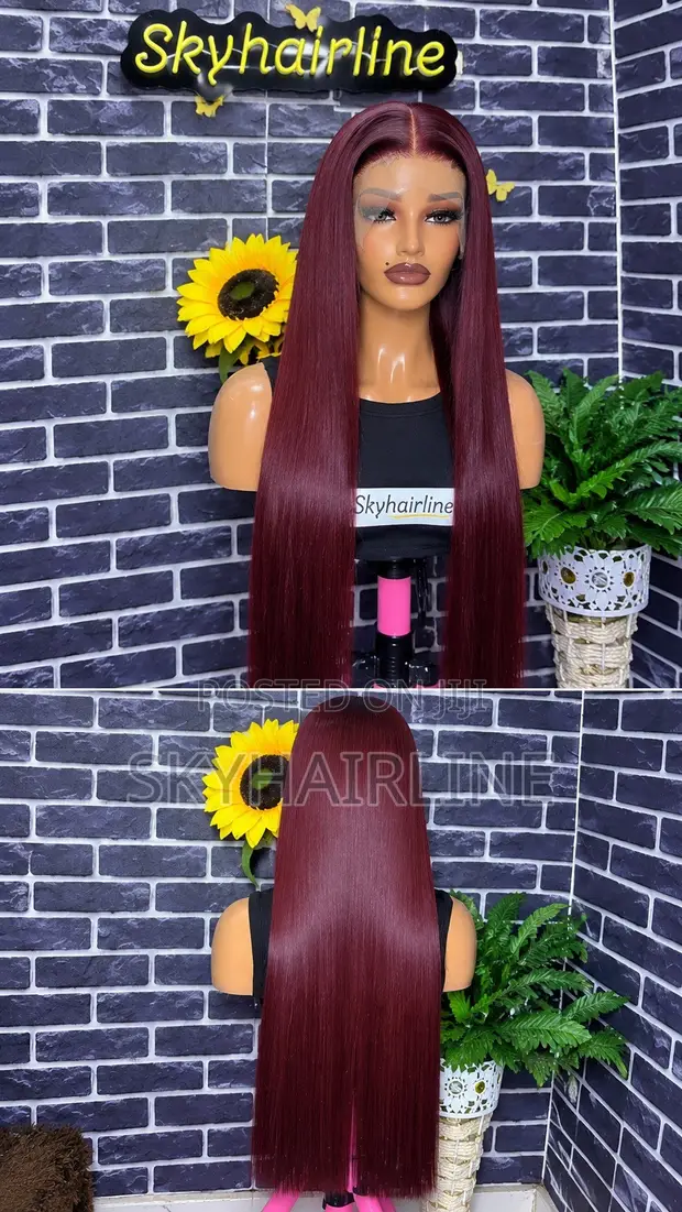 Chinese Bone Straight Human Hair Wig 32" with 2x6 Closure - 1