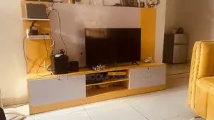 Luxury TV Stand - 85" Wide, Yellow