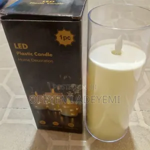 Deco Glass Pillar Candle (20cm & 25cm)