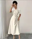 Kyakyawan Gown Na Beige Da Aka Yi Da Auduga (Medium) - 1