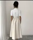 Kyakyawan Gown Na Beige Da Aka Yi Da Auduga (Medium) - 2