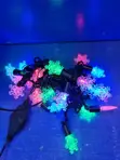 Fitilar LED masu launi don ado - siffofin fure da tauraro - 1