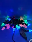 Fitilar LED masu launi don ado - siffofin fure da tauraro - 3