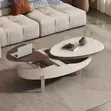 Light Luxury Oval Adjustable Coffee Table mai Ajiya - 1