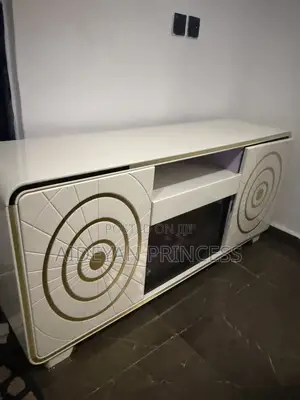 Luxury TV Console with 3D Fire Design