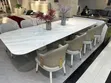 Luxury Marble Dining Set tare da 10 Leather Chairs - 1