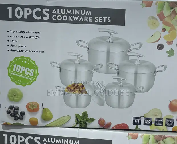 10pcs Stainless Steel Apple Shape Cookware Set - 1