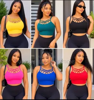 Ladies Criss Cross Strappy Crop Top Singlet
