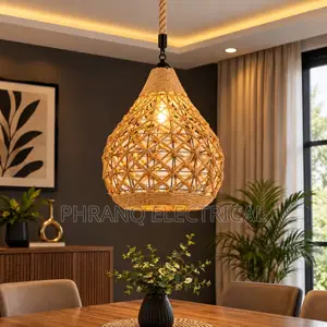 Wabi Sabi Style Handmade Rattan Pendant Lamp