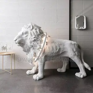 Luxury White Lion LED Decorative Statue - Premium Statement Decor