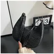 Croc Mini Half Moon Bag Mai Hannun Kayan Zare - 3