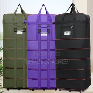 Foldable Jumbo Sized 6-Wheel Trolley Luggage Bag