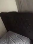Used Black Padded Bed Frame 4.5x6 - 1