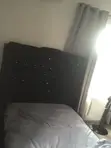 Used Black Padded Bed Frame 4.5x6 - 2