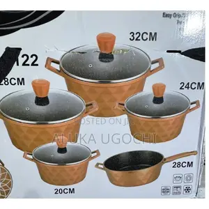 10-Piece Stainless Steel Cookware Set - Orange