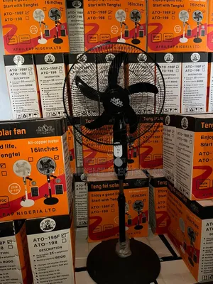 Tengfei 16-Inch AC/DC Solar Standing Fan (Model ATO-198/ATO-198F)