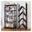 5-Tier Foldable Metal Storage Rack with Wheels - 2